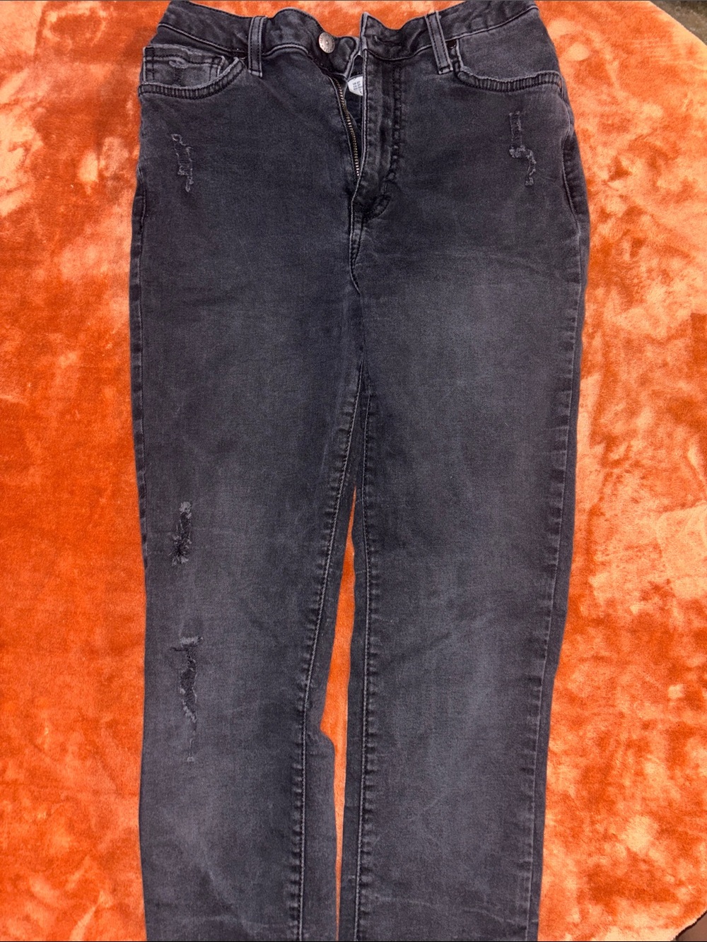 Black Distressed Skinny Jeans
